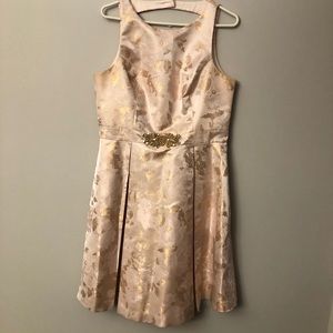 Gold and pink dress